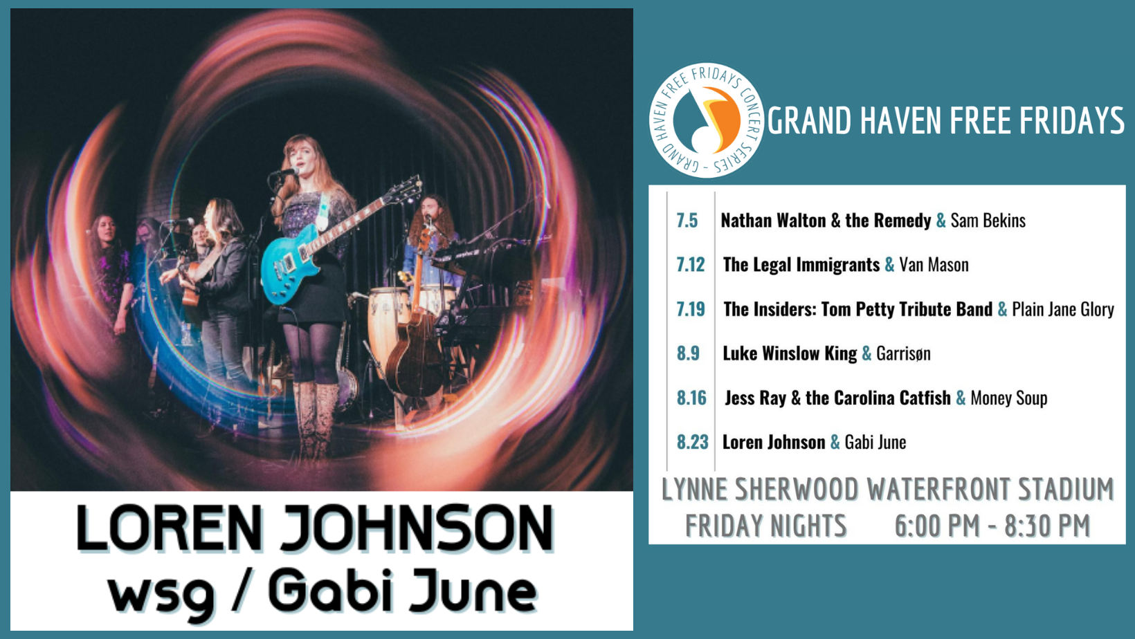 GRAND HAVEN FREE FRIDAYS PRESENT: LOREN JOHNSON WITH SPECIAL GUEST GABI JUNE