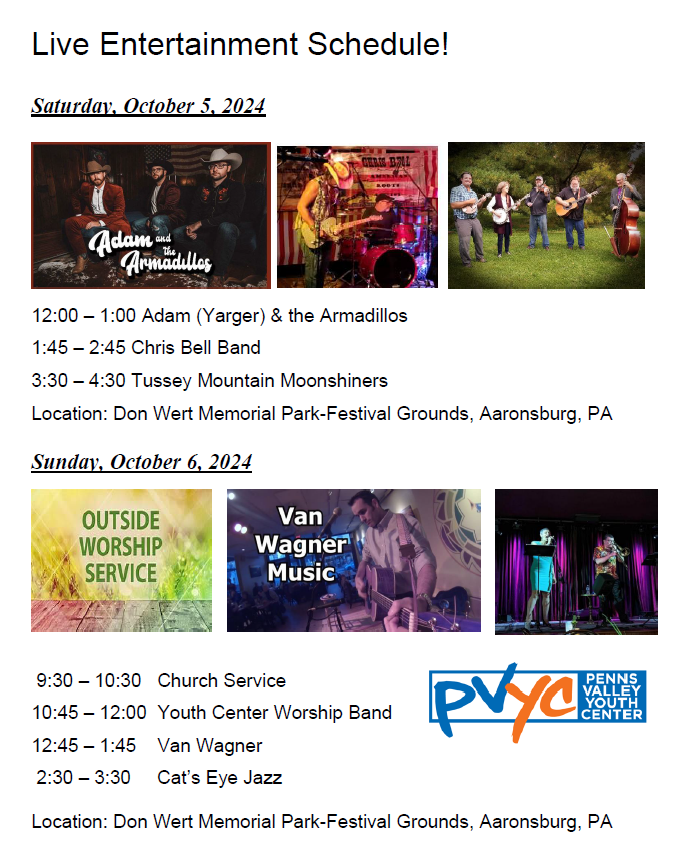 DUTCH FALL FESTIVAL - AARONSBURG, PA - DUTCH FALL FESTIVAL - AARONSBURG, PA