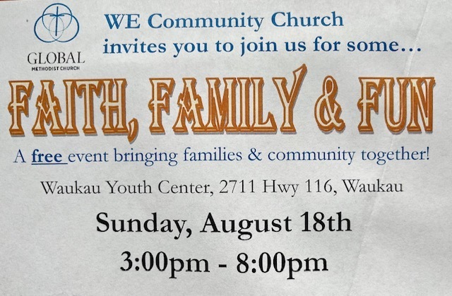 Faith, Family & Fun Community Event hosted by WE Community Church
