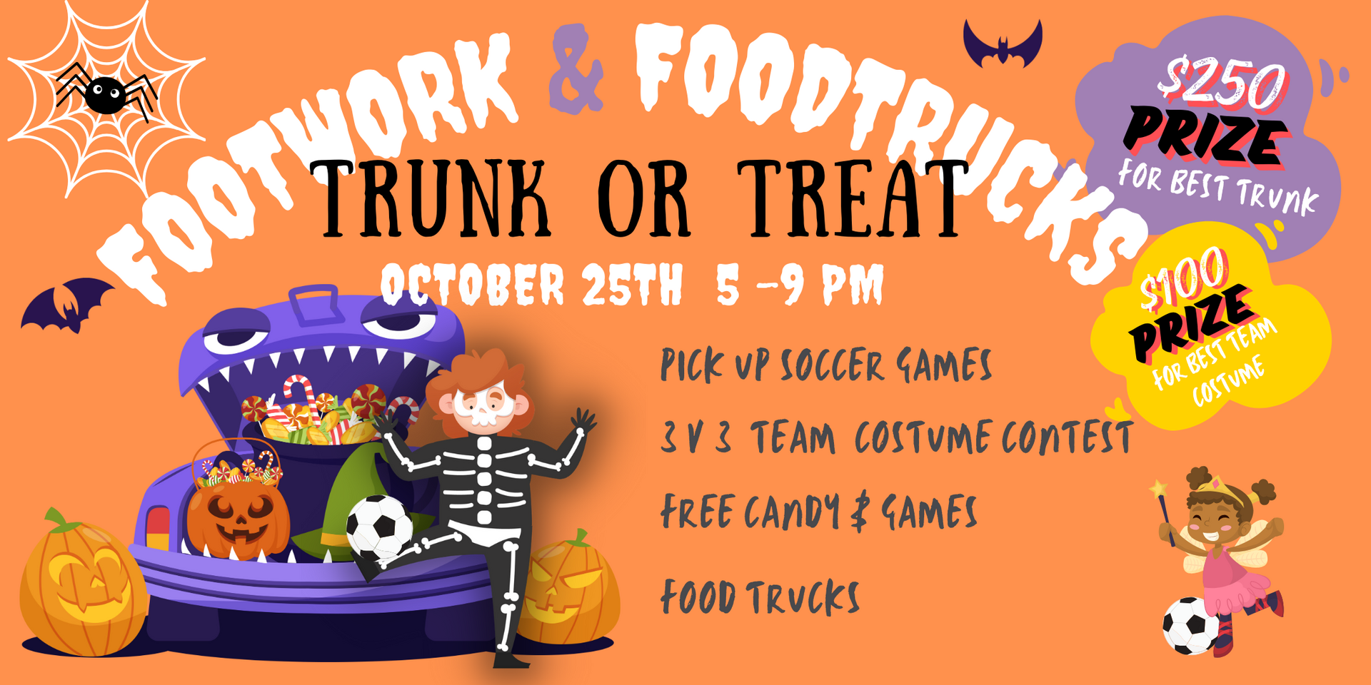 2nd Annual Footwork & Foodtrucks : Trunk or Treat  Edition