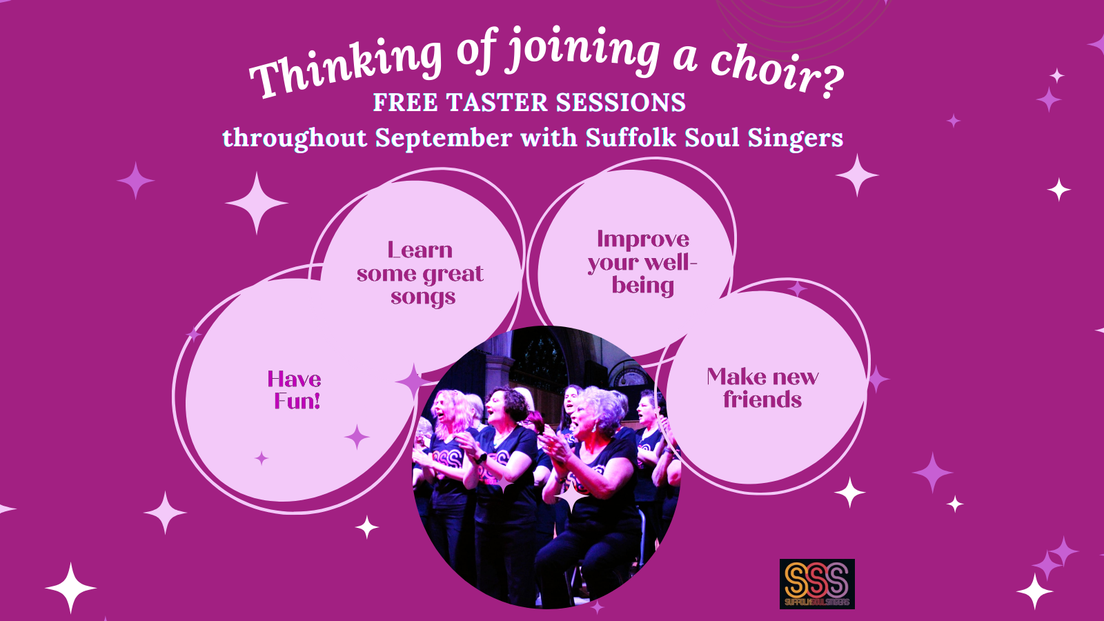 SUFFOLK SOUL SINGERS FREE TASTER SESSION - SUFFOLK SOUL SINGERS FREE TASTER SESSION