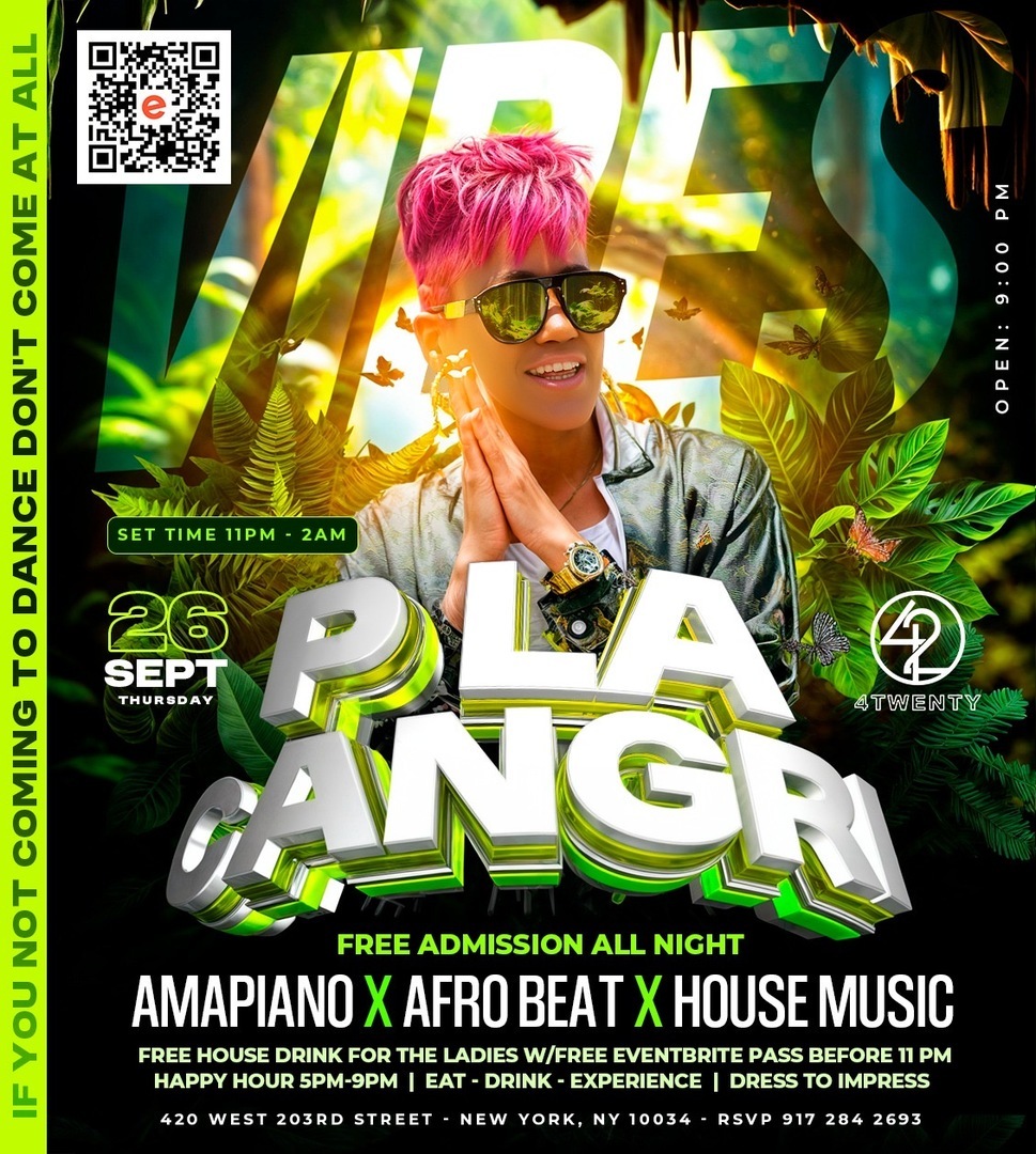 The Vibes Amapiano Afrobeats House Music Party FREE Thurs. Sept. 26