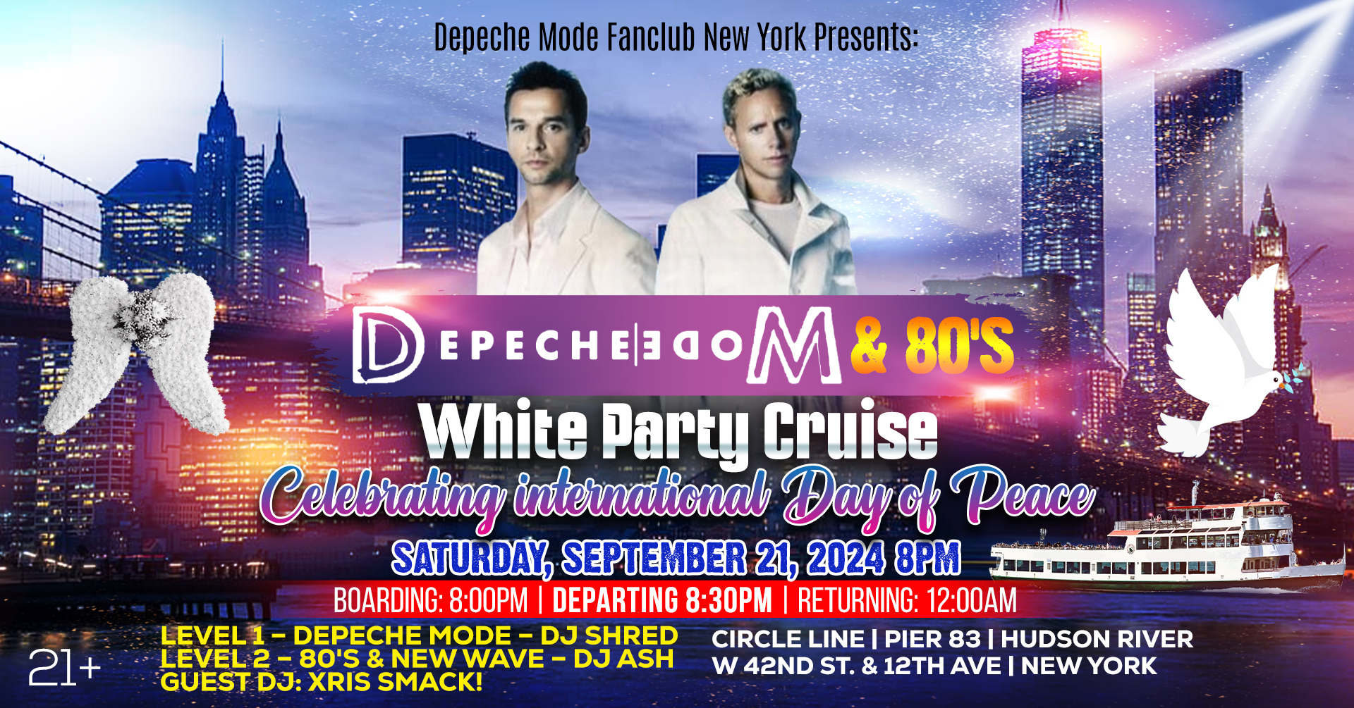 Depeche Mode & 80's WHITE Party Cruise