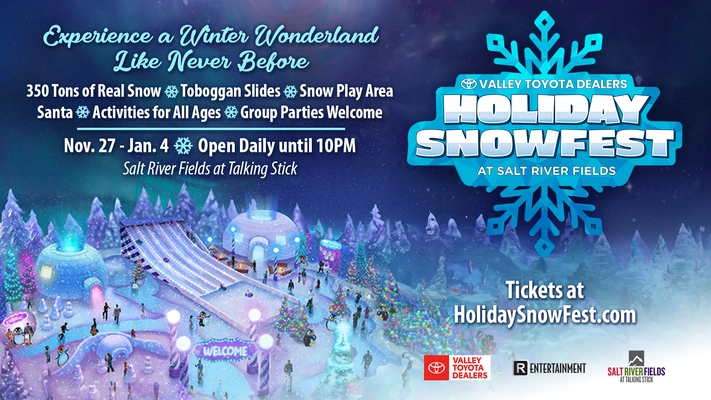 AZ Central Events Holiday SnowFest at Salt River Fields