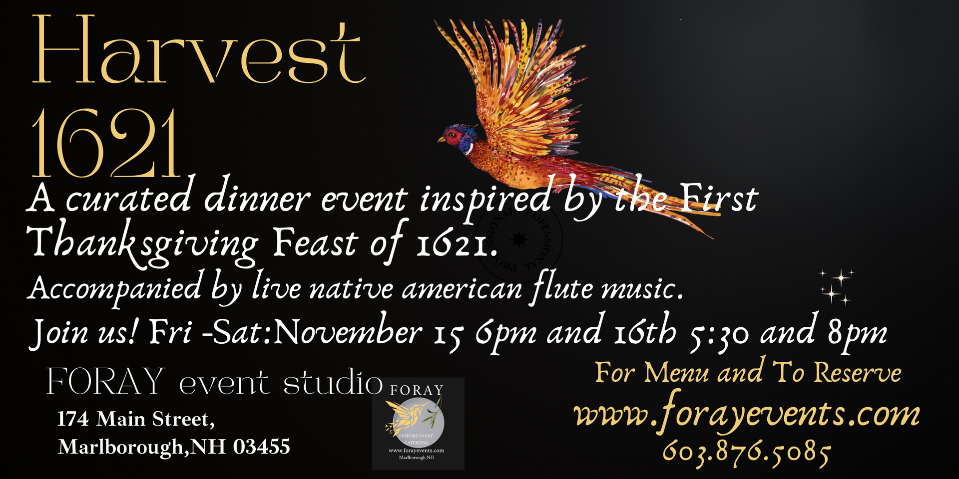 Harvest 1621- Immersive Dinner experience