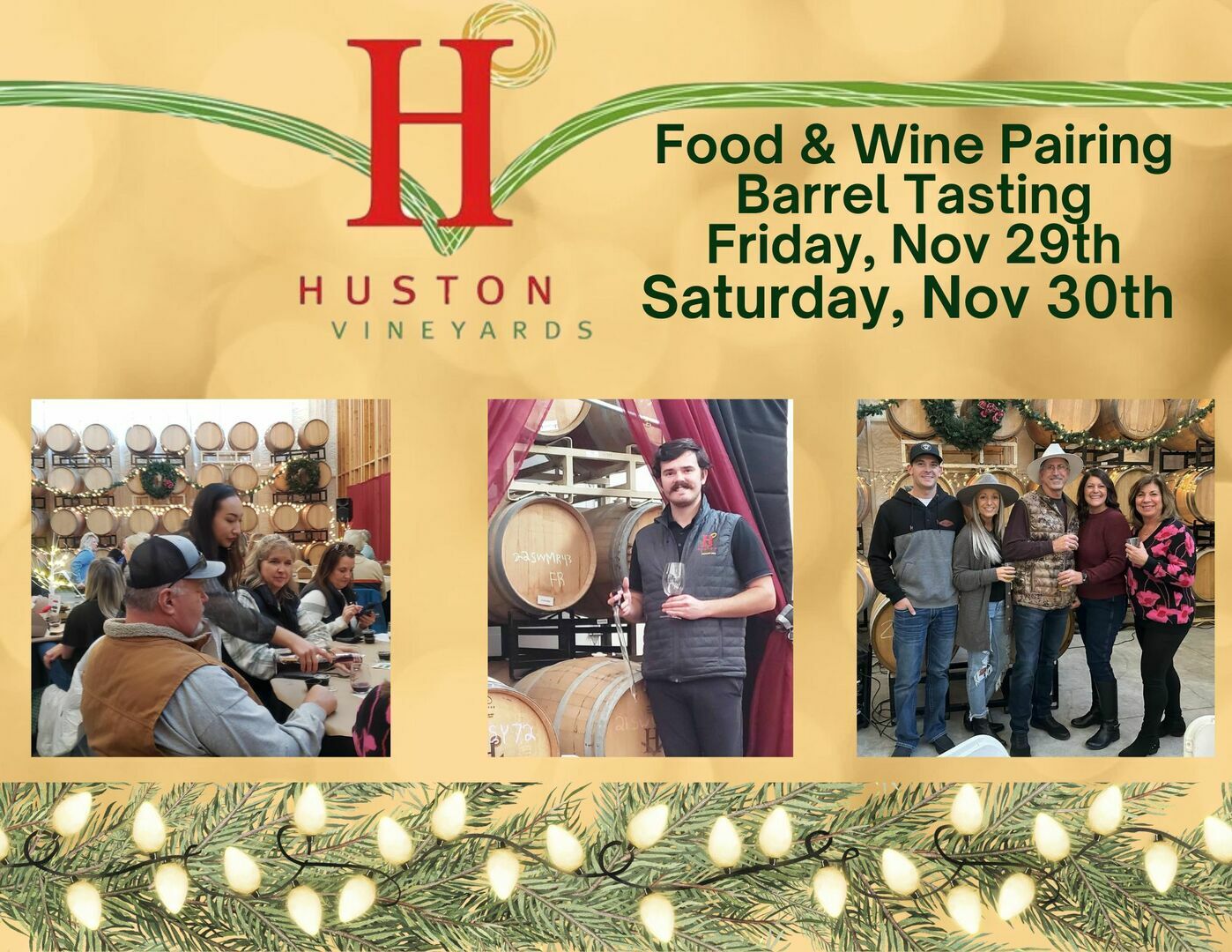 Thanksgiving Barrel Tasting and Food Pairing