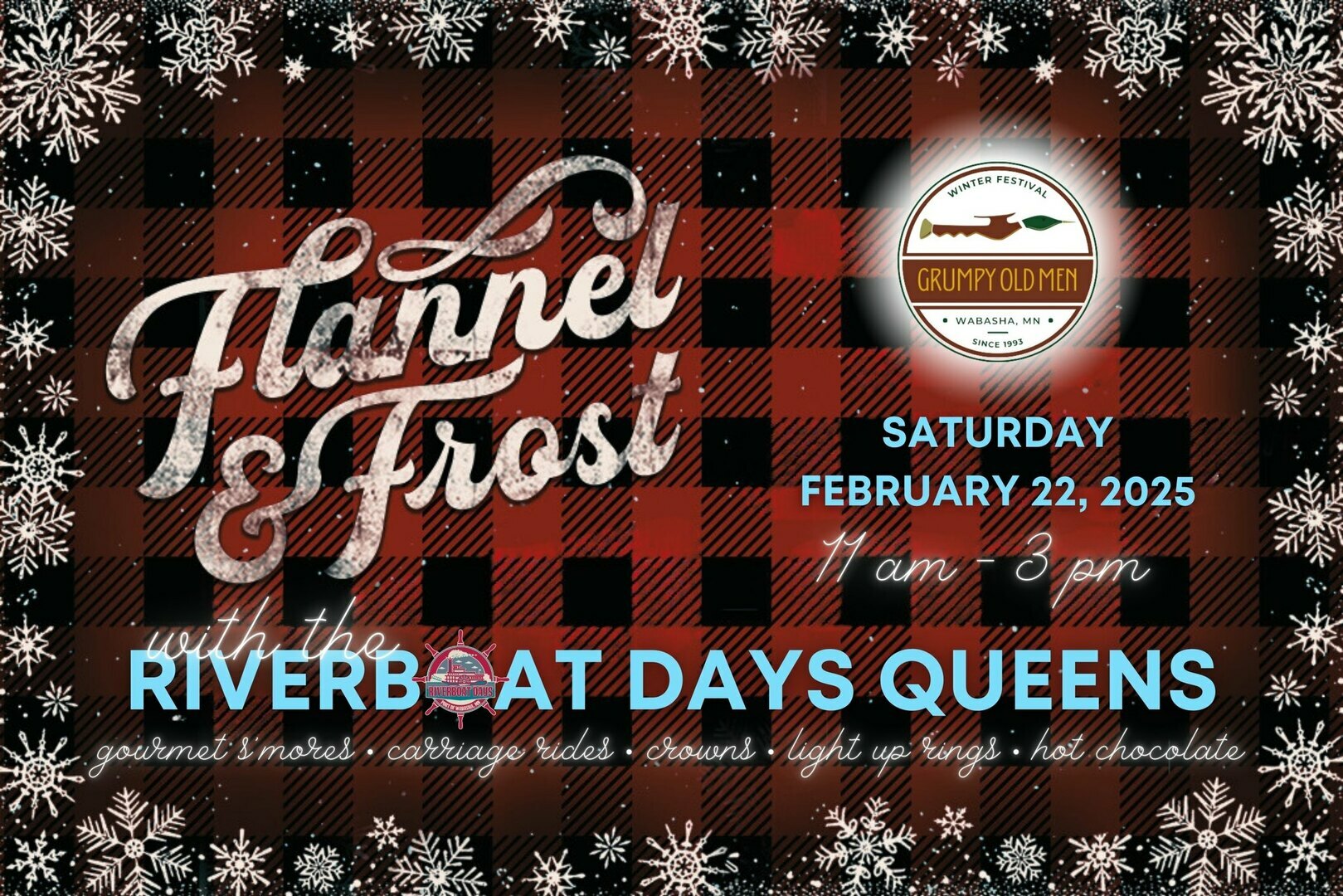 Flannel & Frost Party with the Riverboat Days Queens