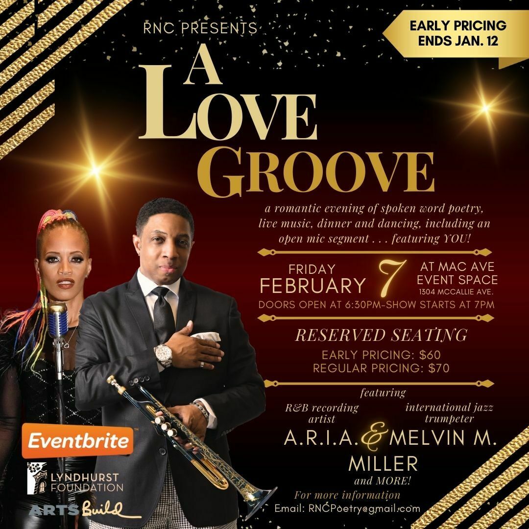 Love Groove Spoken Word Open Mic featuring dinner, live music and dancing