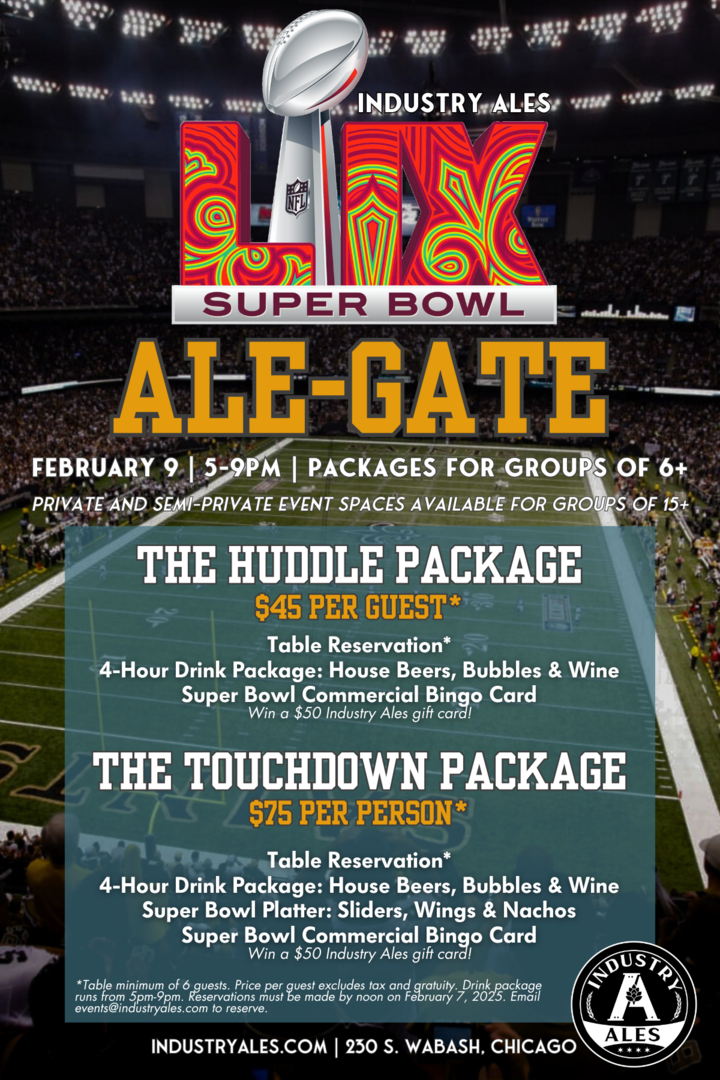 Industry Ales Super Bowl LIX Bar Package - Industry Ales Super Bowl LIX Bar Package