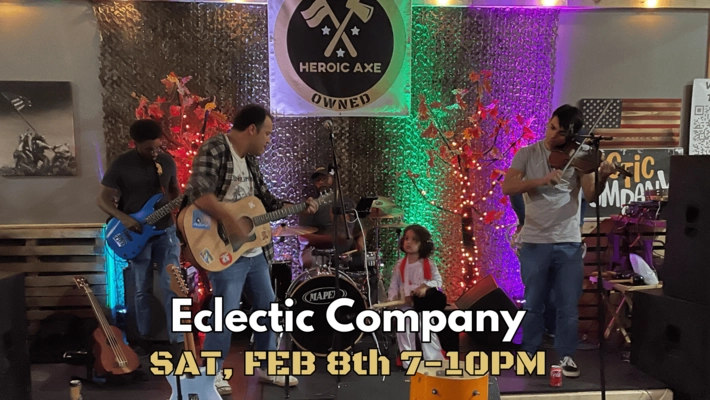 🎶🎸 Eclectic Company LIVE! 🎸🎶 Saturday, February 8th (7-10pm)