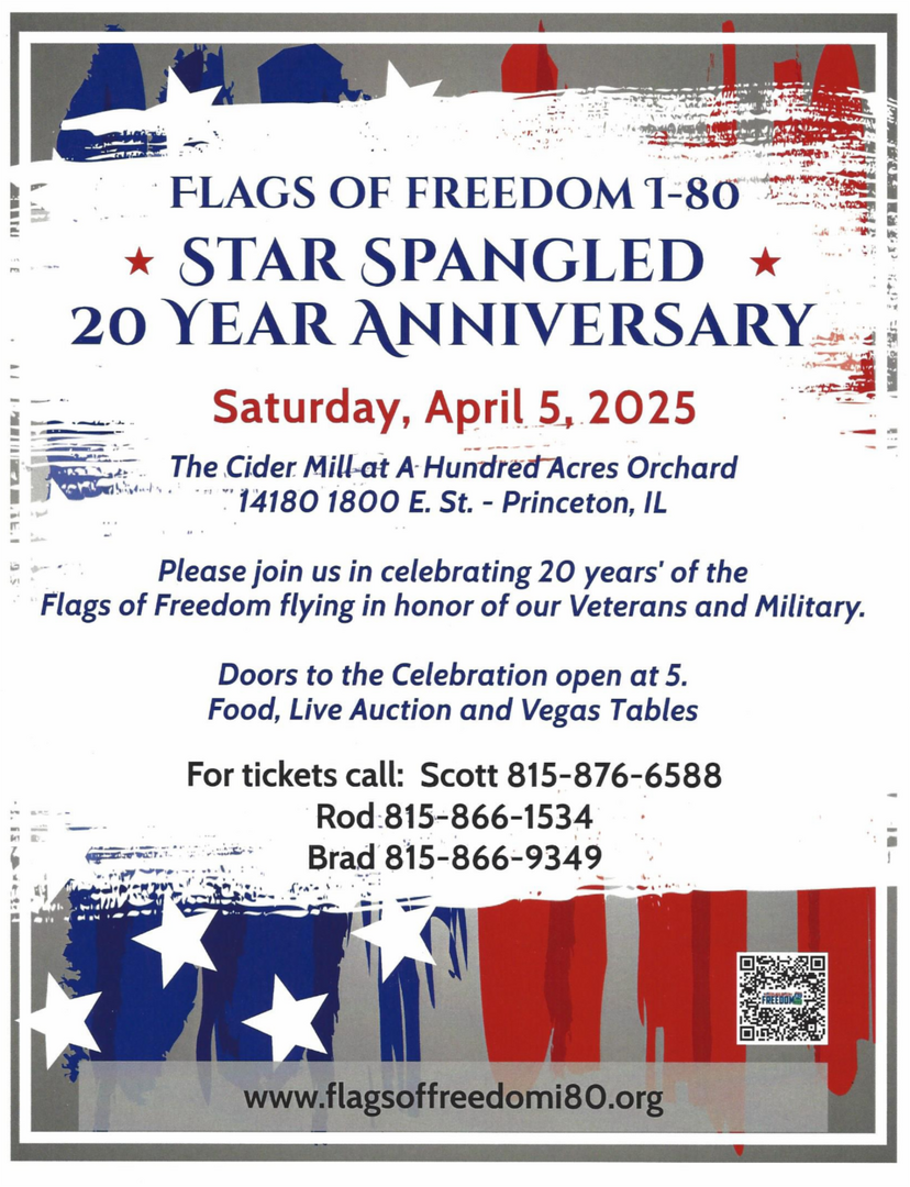 FLAGS OF FREEDOM 1-80'S STAR SPANGLED 20-YEAR ANNIVERSARY!