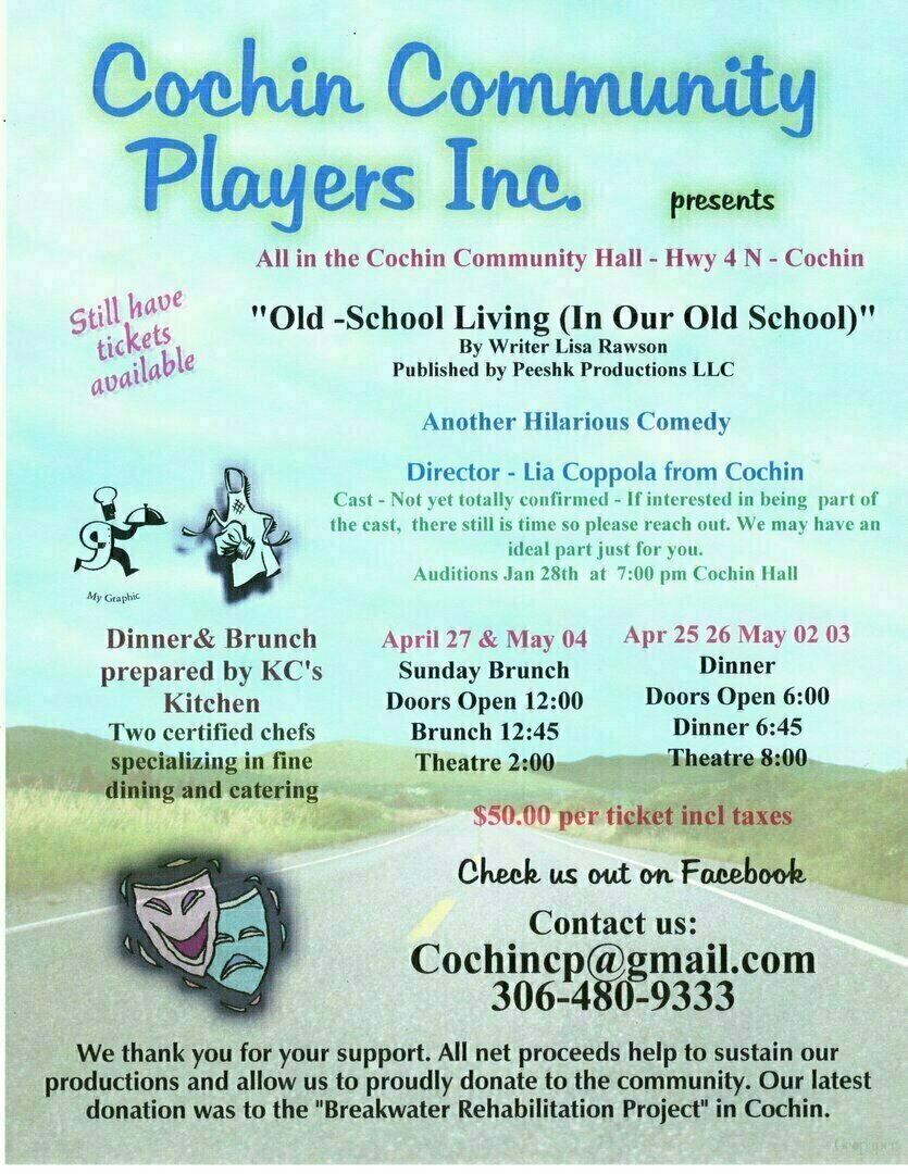 Cochin Community Players Spring Play - Old School Living (in Our Old School)