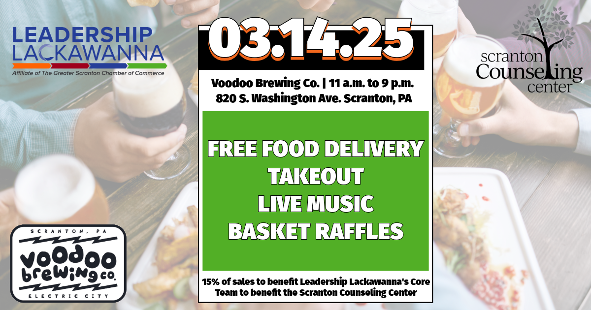 Pints & Bites for Peace: Leadership Lackawanna Core Team to benefit Scranton Counseling Center - Pints & Bites for Peace: Leadership Lackawanna Core Team to benefit Scranton Counseling Center