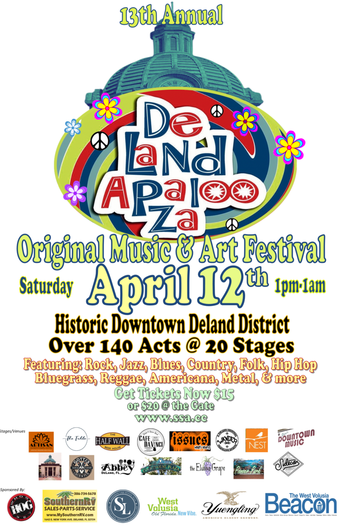 13th Annual  DeLandapalooza Original Music & Art Festival