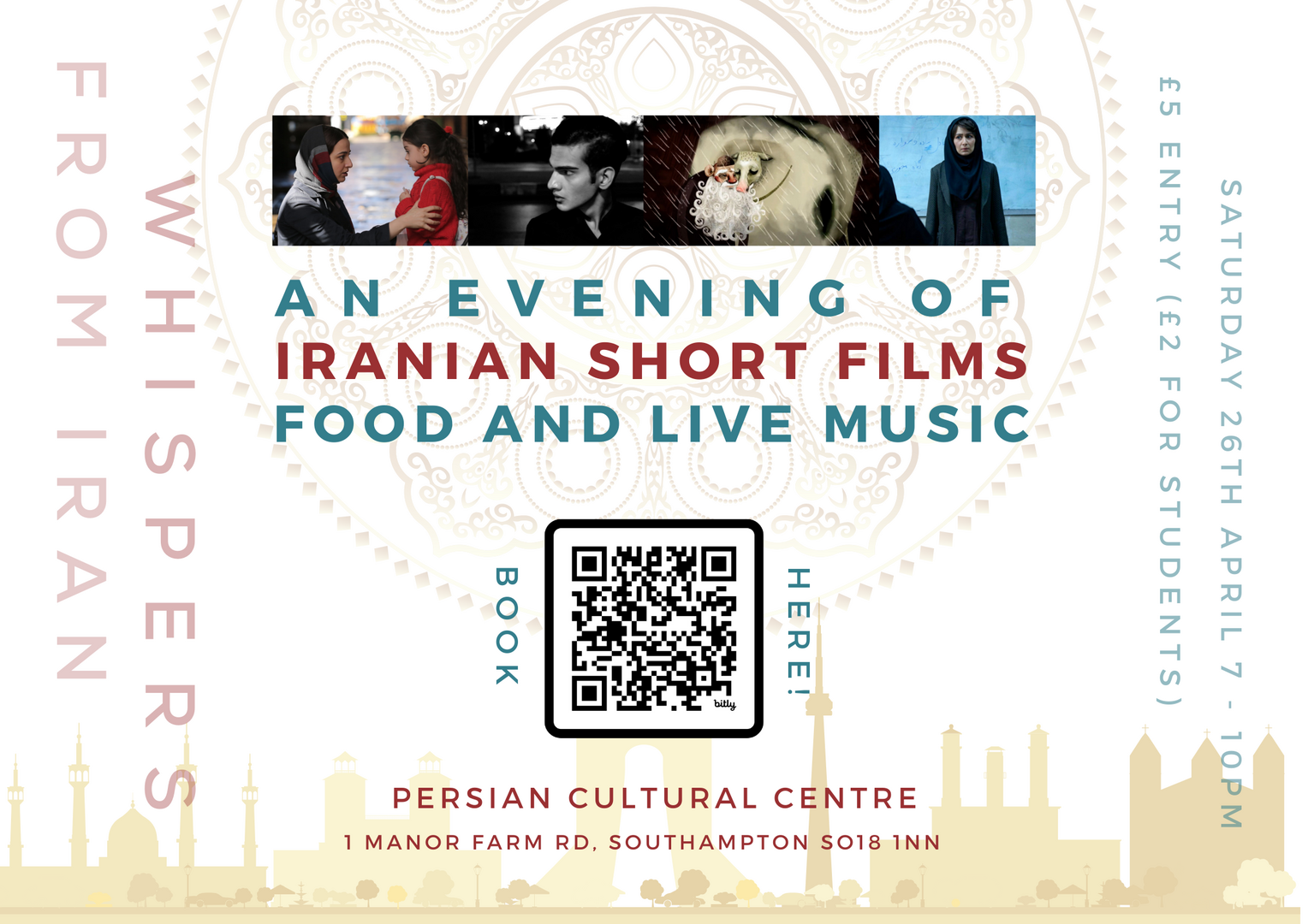 Whispers from Iran film festival at the Persian Cultural Centre