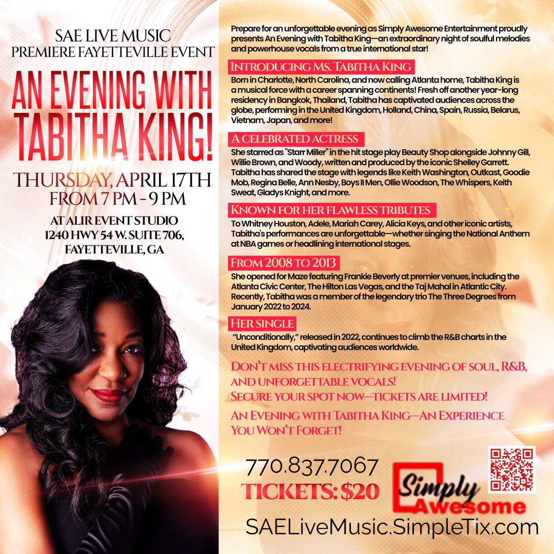 SAE Live Music Premiere Fayetteville Event: An Evening with Tabitha King! - SAE Live Music Premiere Fayetteville Event: An Evening with Tabitha King!