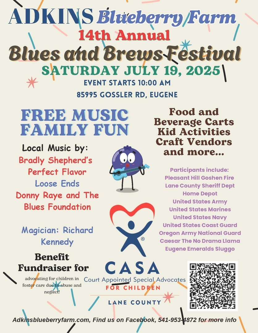 14th Annual Adkins Farm Blueberry Festival Blues and Brews