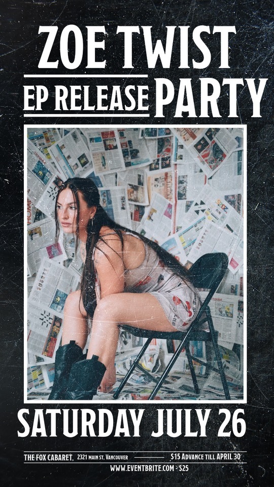 Local North Shore Artist, Zoe Twist, Celebrates Debut EP With Headline Show At The Fox