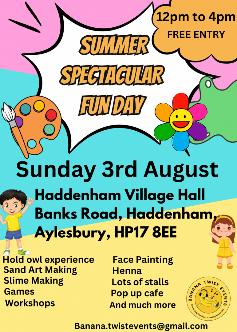 Summer Spectacular Fun Day in Haddenham Aylesbury