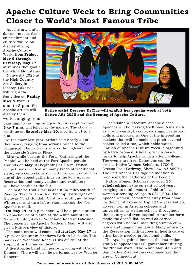 Apache Culture Week May 9 to May 17 in Arizona's Cool White Mountains - Apache Culture Week May 9 to May 17 in Arizona's Cool White Mountains
