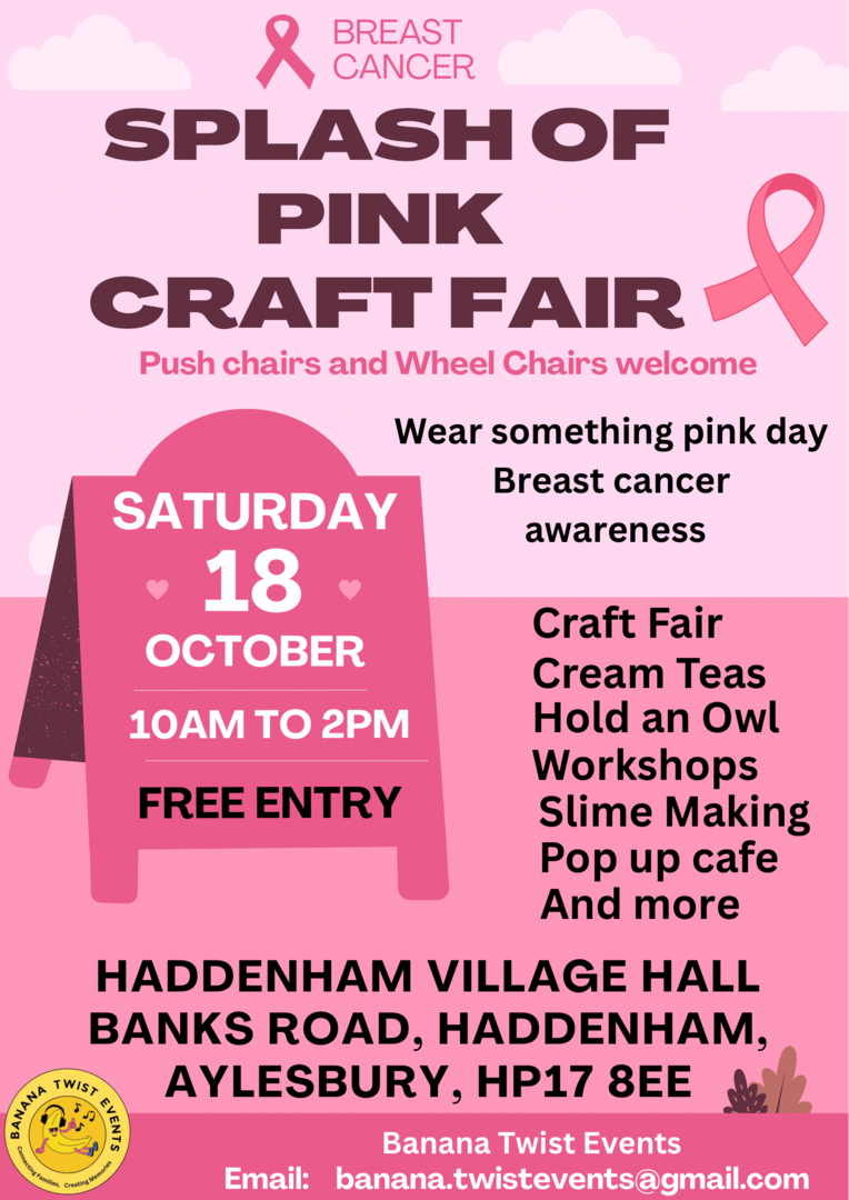 Splash of pink craft fair and fun day haddenham