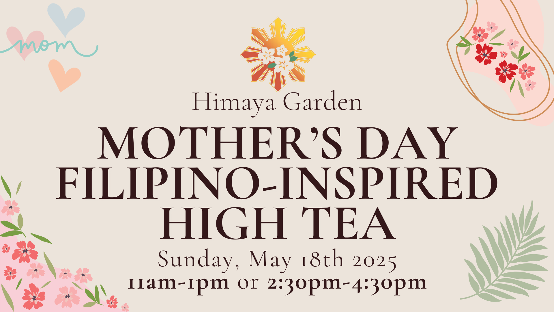 Mother's Day Filipino Inspired High Tea