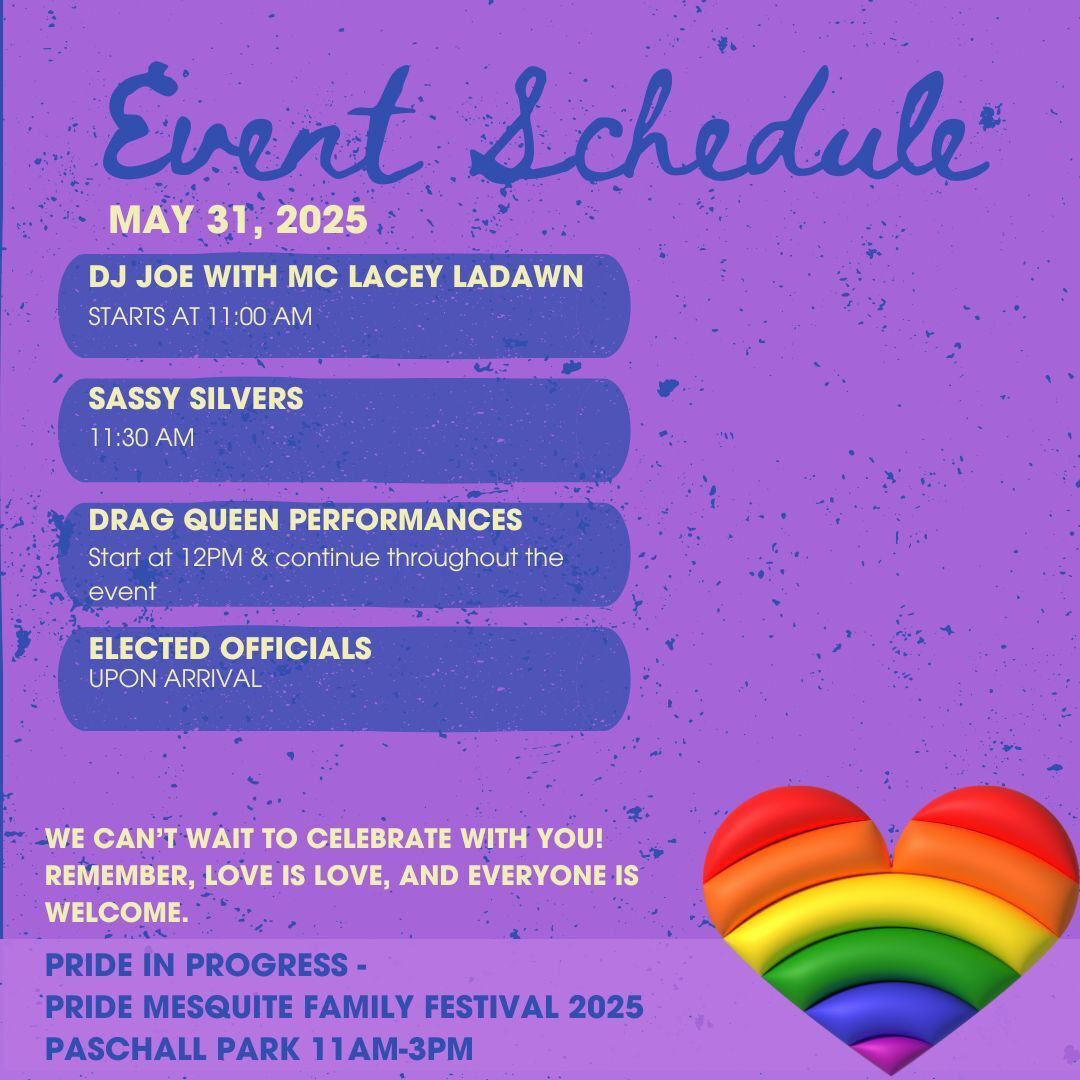 Pride in Progress- Pride Mesquite Family Festival - Pride in Progress- Pride Mesquite Family Festival