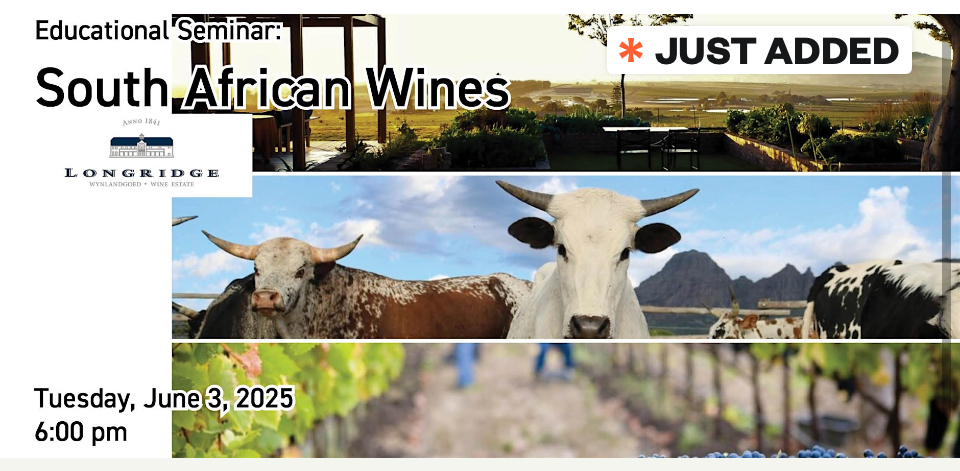 Longridge South African Wine Tasting