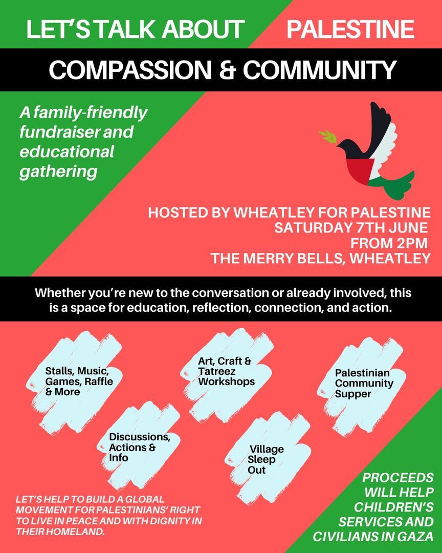 Wheatley for Palestine Community Festival and Fundraiser