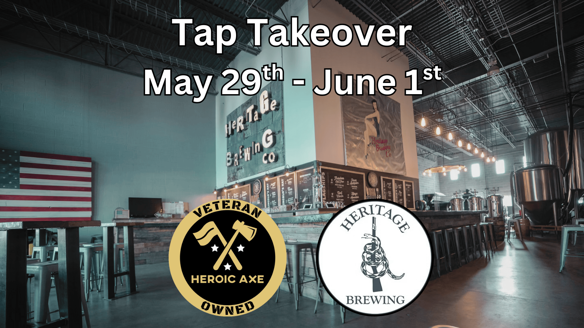 ?? Tap Takeover Alert! ?? Raise a glass—Heritage Brewing is taking over the taps @Heroic Axe