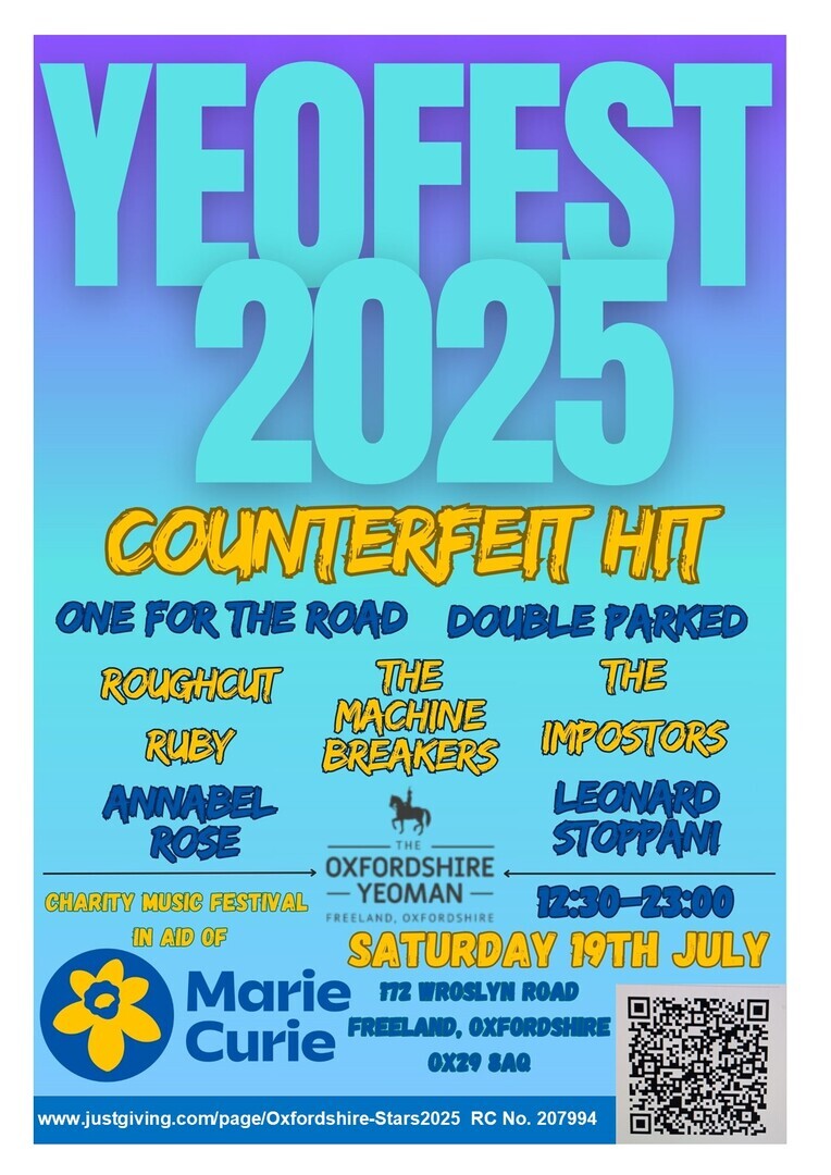 YEOFEST - Freeland's Charity Music Festival in aid of Marie Curie