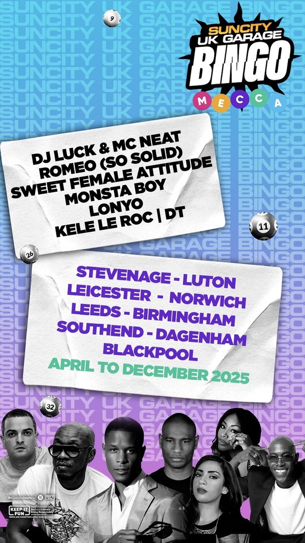 SUN CITY UK GARAGE BINGO @MECCA BINGO - SUN CITY UK GARAGE BINGO @MECCA BINGO