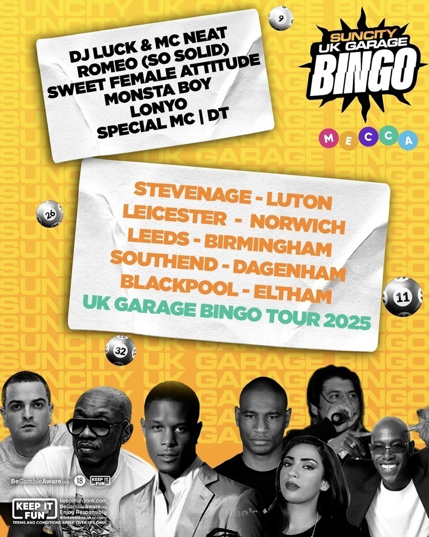 SUN CITY UK GARAGE BINGO @MECCA BINGO - SUN CITY UK GARAGE BINGO @MECCA BINGO
