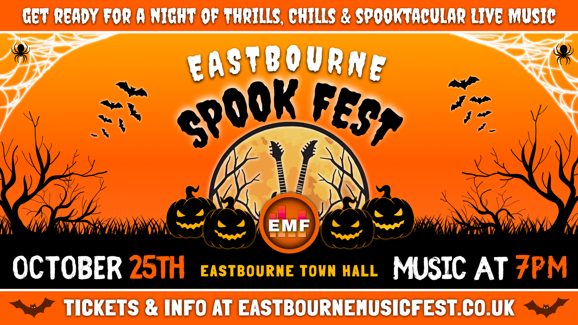 Eastbourne Spook Fest - Join Us For Thrills, Chills & Live Music on 25th Oct 2025 at 7pm - Eastbourne Spook Fest - Join Us For Thrills, Chills & Live Music on 25th Oct 2025 at 7pm