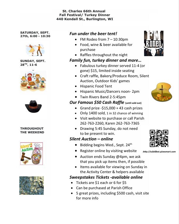 St. Charles 66th Annual Fall Festival and Turkey Dinner