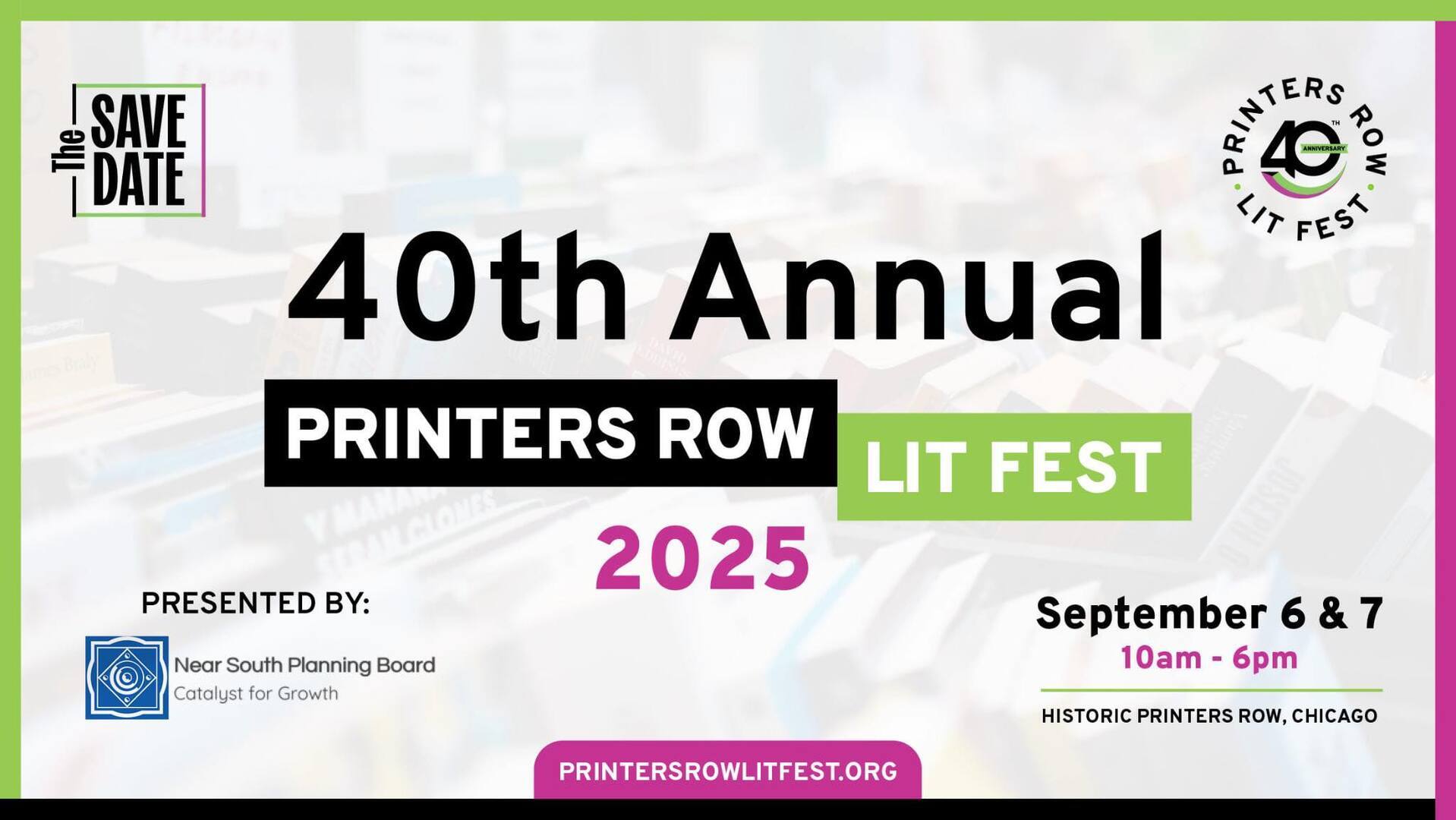 40th Annual Printers Row Lit Fest - 40th Annual Printers Row Lit Fest