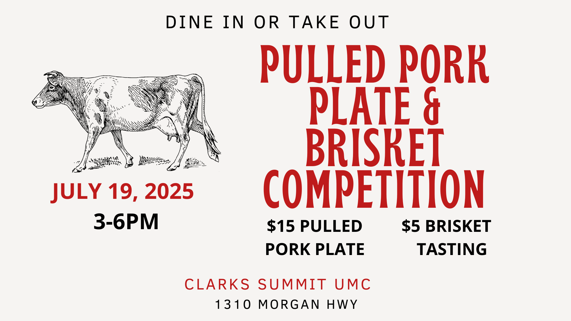 Pulled Pork Plate and Brisket Competition