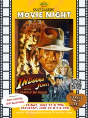 INDIANA JONES and the TEMPLE OF DOOM チラシ Indiana Jones and the Temple of Doom Movie Poster 1984 1 Sheet