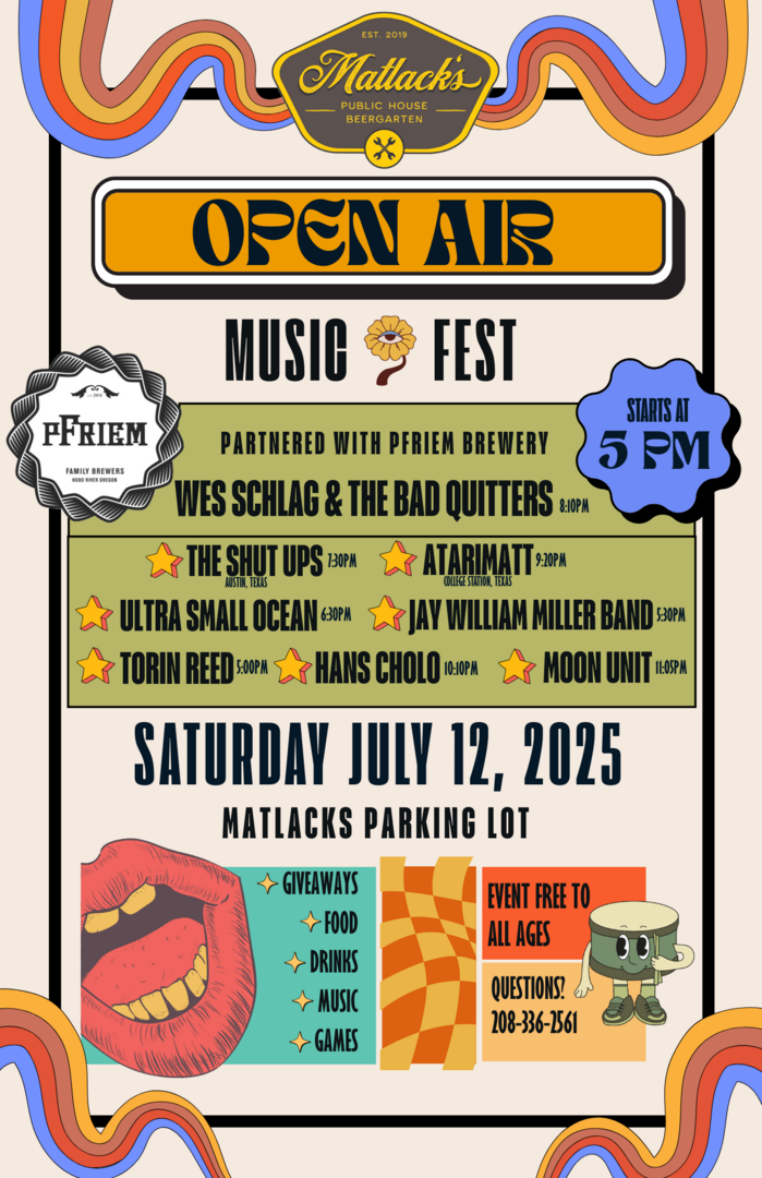 Matlacks presents 'OPEN AIR' a mini MUSIC FEST