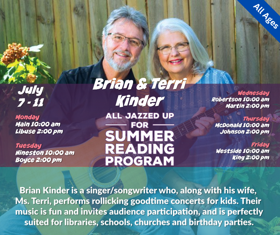Kindersongs – Brian and Terri Kinder Summer Reading Entertainment