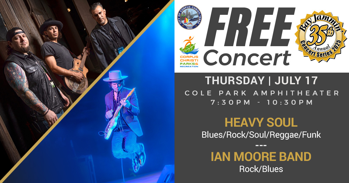 BAY JAMMIN CONCERT SERIES PRESENTS: IAN MOORE BAND & special guests HEAVY SOUL: FREE FAMILY FUN