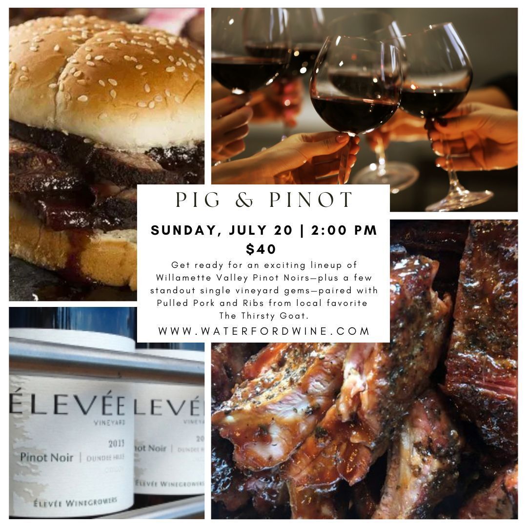 Pig & Pinot: Featuring Winemaker Tom Fitzpatrick of Élevée Wines & Thirsty Goat BBQ Regular price