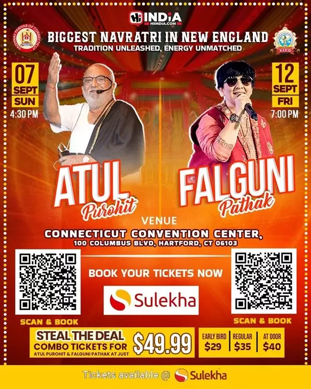 Legendary Singer Atul Purohit Live Garba in Hartford 2025