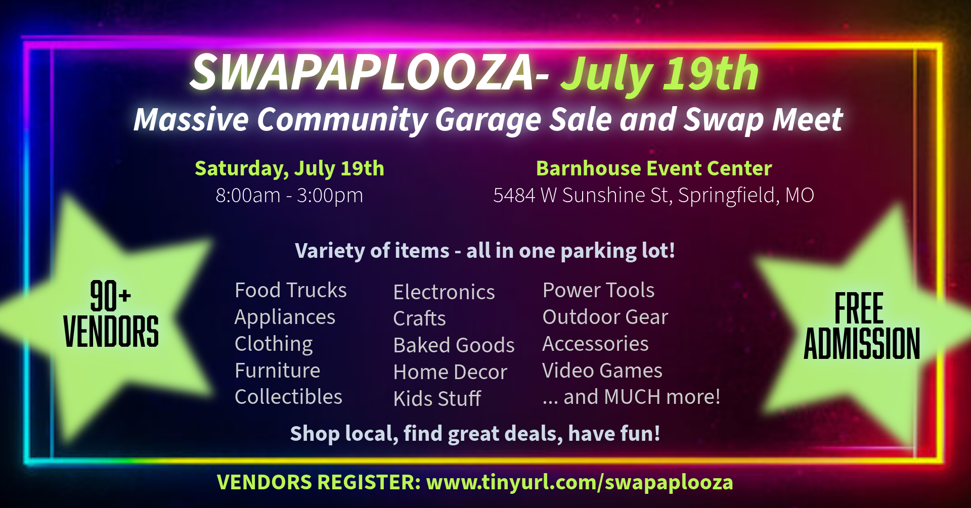 Swapaplooza - Massive Community Garage Sale and Swap Meet