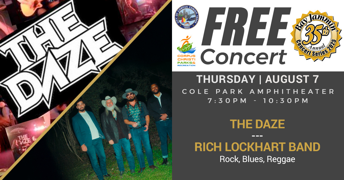 BAY JAMMIN CONCERT SERIES PRESENTS: RICH LOCKHART BAND with special guests The DAZE, Friday August 7