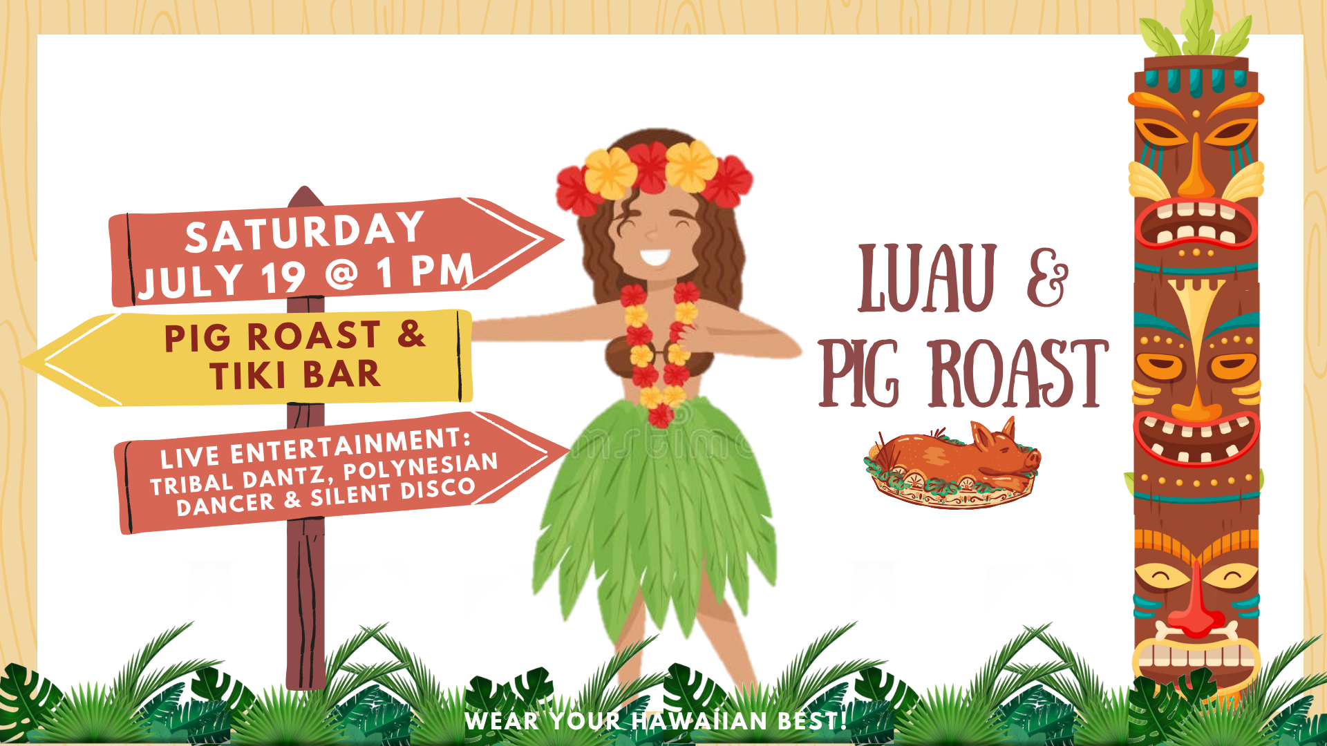 Colorado Tap House Luau, Pig Roast and FREE Silent Disco
