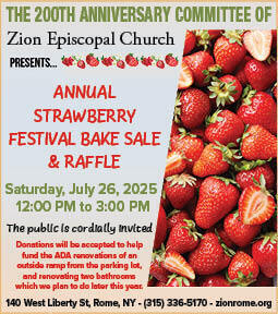 ANNUAL STRAWBERRY FESTIVAL BAKE SALE & RAFFLE