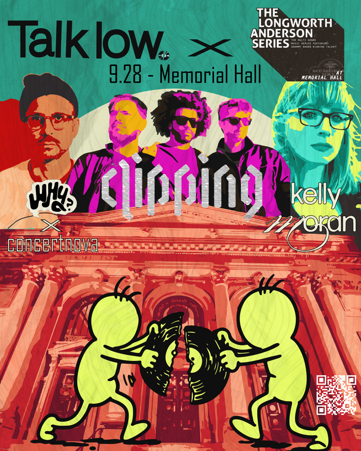Talk Low Music Festival and LAS present: clipping., WHY? x concertnova, and Kelly Moran