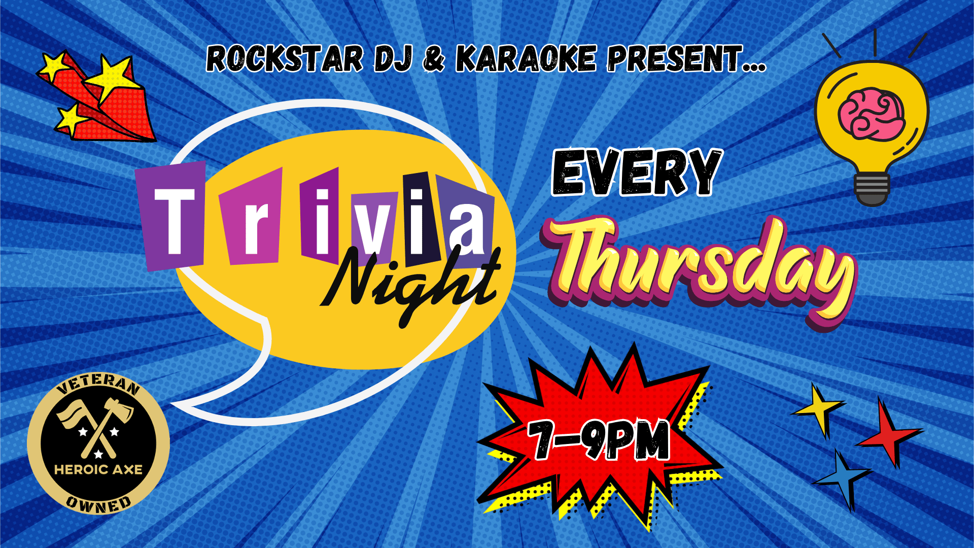 ??Thursday Night Trivia (7-9 PM) With Rockstar DJ