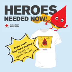 Noble County Superhero Blood Drive